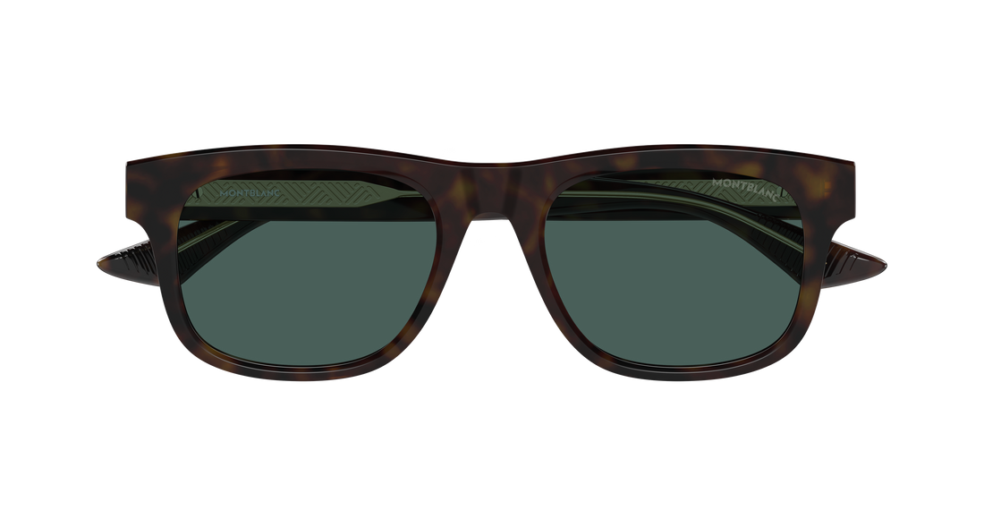 Occhiali da sole montblanc mb0421s 002 havana rectangular / squared masculino taglia 53mm - Vista dettagliata