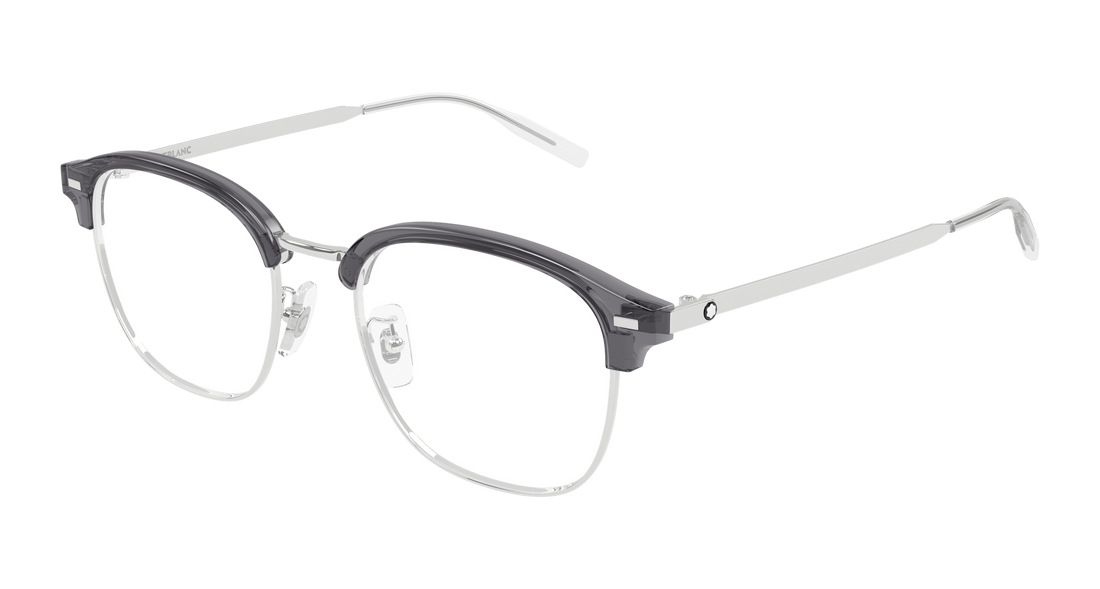 Occhiali da vista montblanc mb0446oa 003 plateado round/oval/panthos masculino taglia 54mm - Vista principale