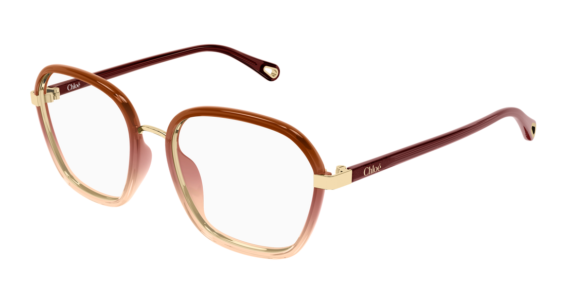 Brillen chloé ch0309o 008 rojo rectangular / squared femenino maat 54mm - Hoofdaanzicht