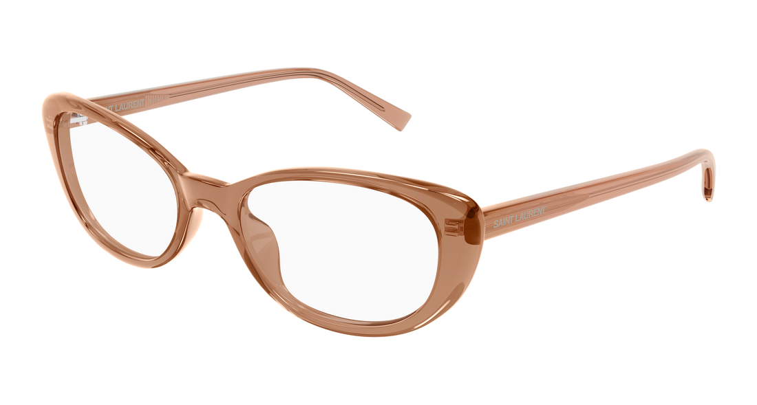 Occhiali da vista saint laurent sl 822 opt 008 marron cat eye femenino taglia 52mm - Vista principale