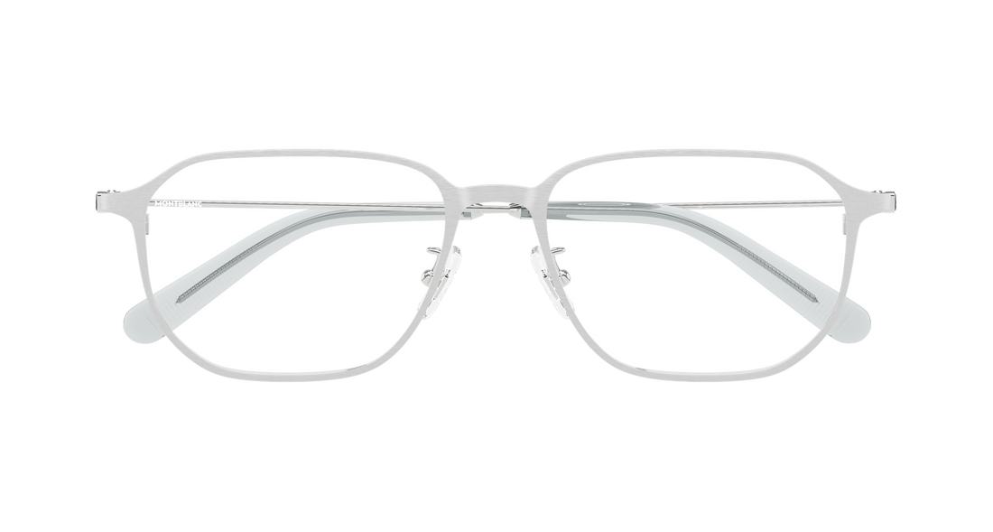 Prescription glasses montblanc mb0465oa 003 plateado geometrical/directional masculino size 55mm - Detailed view