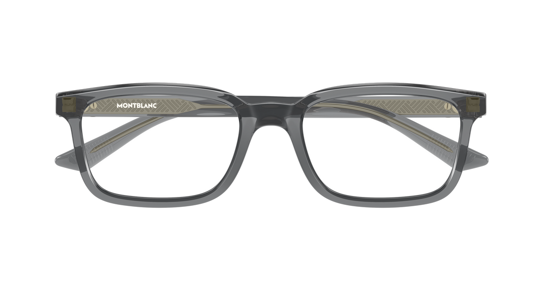 Prescription glasses montblanc mb0458ol 010 gris rectangular / squared masculino size 58mm - Detailed view