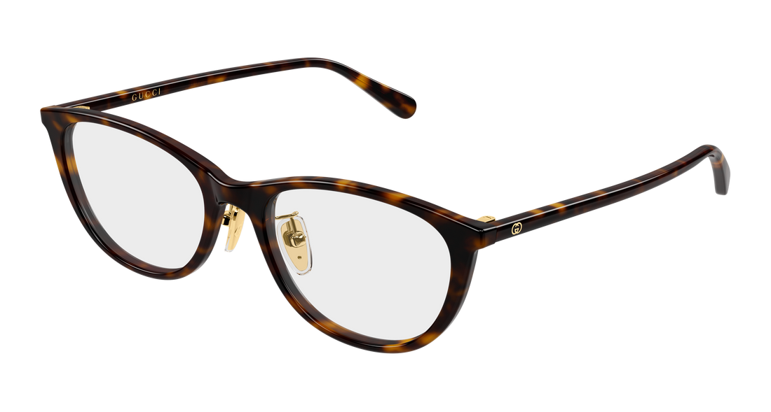 Briller gucci gg2261oj 002 havana cat eye femenino størrelse 53mm - Hovedvisning