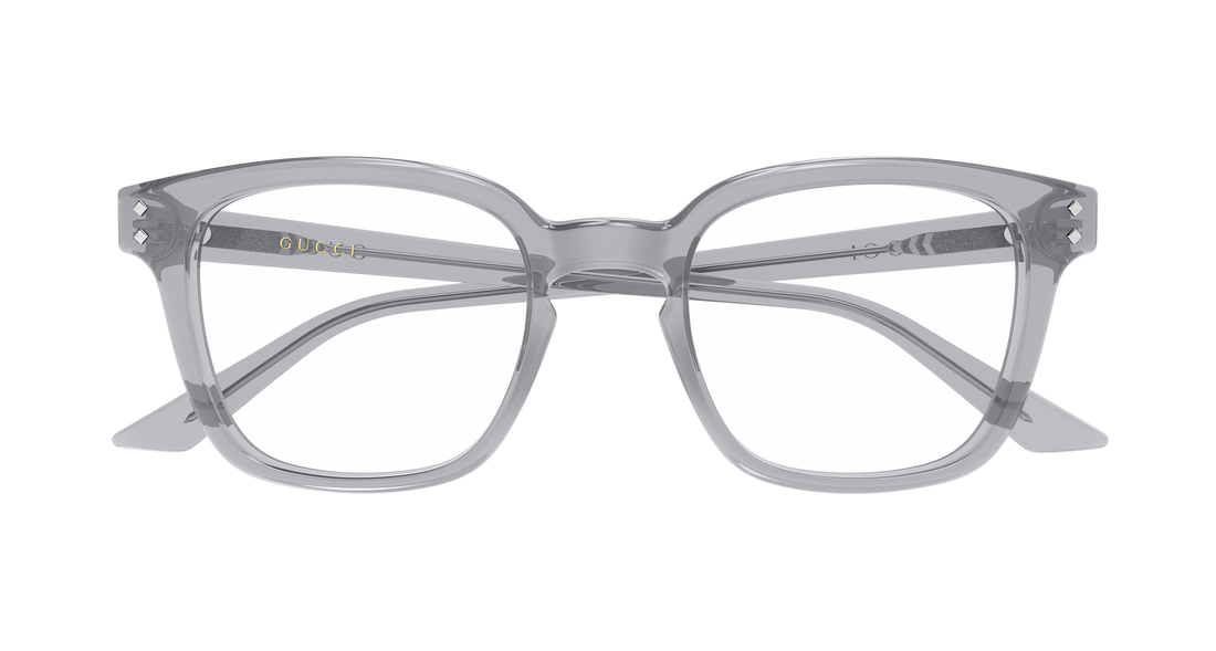 Occhiali da vista gucci gg2132o 007 gris rectangular / squared masculino taglia 52mm - Vista dettagliata