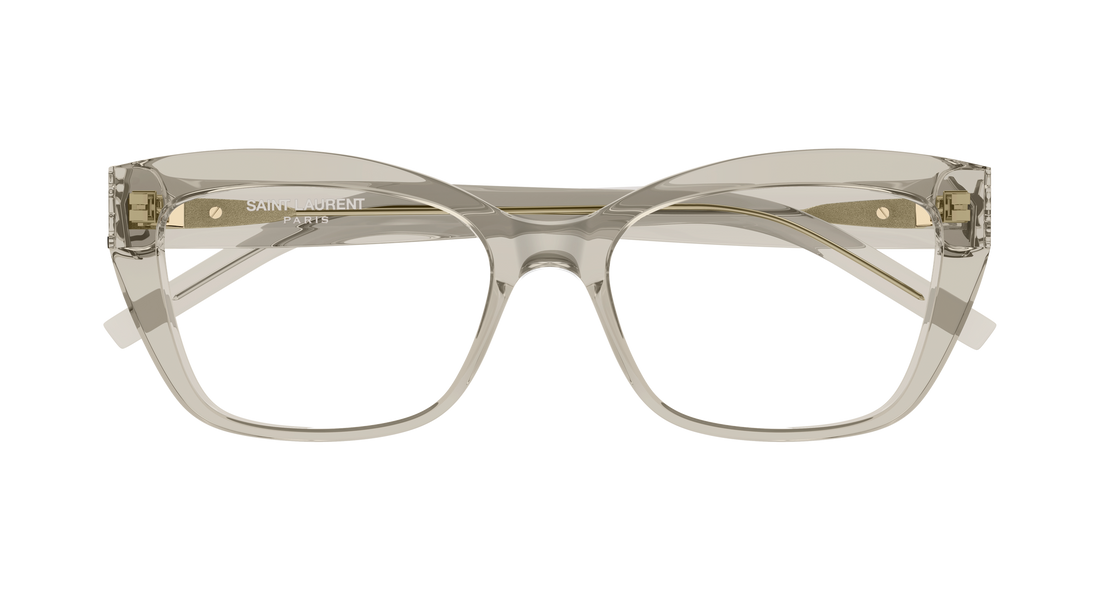 Gafas graduadas saint laurent sl m117 009 beige cat eye femenino talla 53mm - Vista de detalle