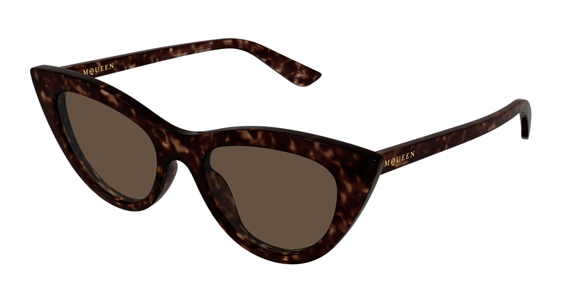 Solbriller alexander mcqueen am0577s 002 havana cat eye femenino størrelse 53mm - Hovedvisning