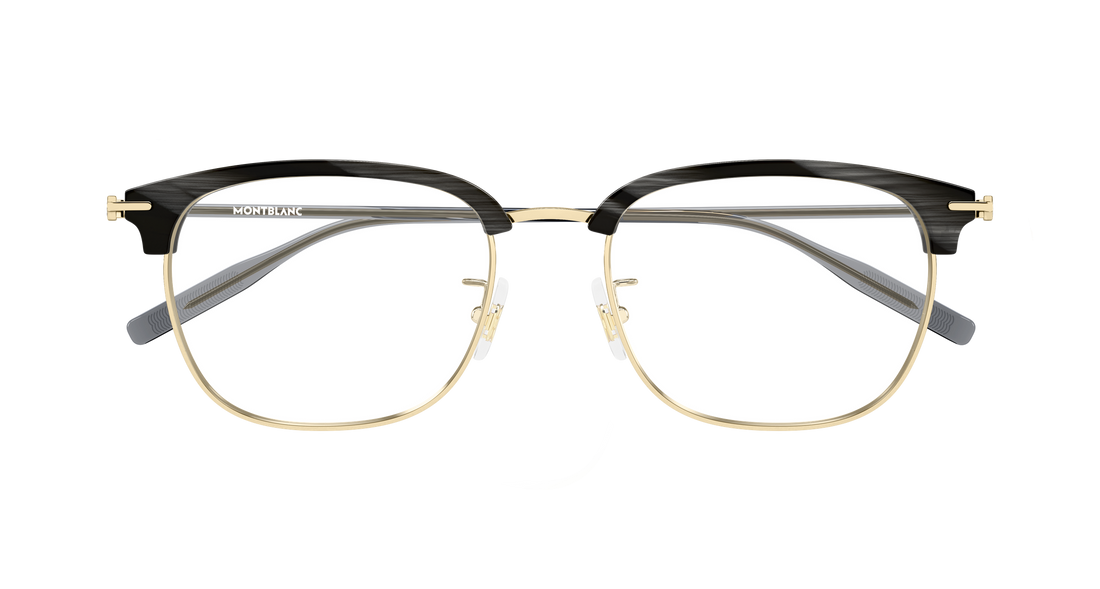 Occhiali da vista montblanc mb0492oa 002 dorado rectangular / squared masculino taglia 55mm - Vista dettagliata