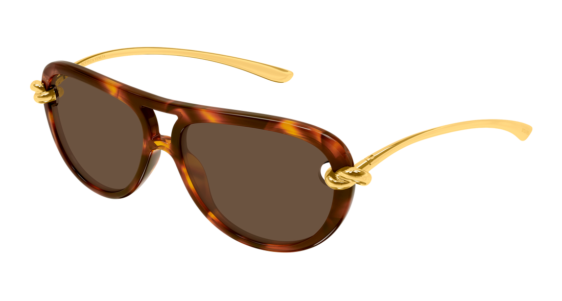 Okulary przeciwsłoneczne bottega veneta bv1418s 007 havana pilot/navigator femenino rozmiar 58mm - Widok główny
