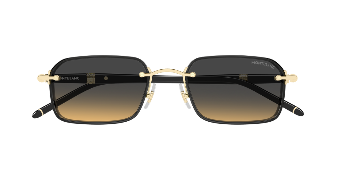 Sunglasses montblanc mb0483s 002 dorado rectangular / squared masculino size 54mm - Detailed view