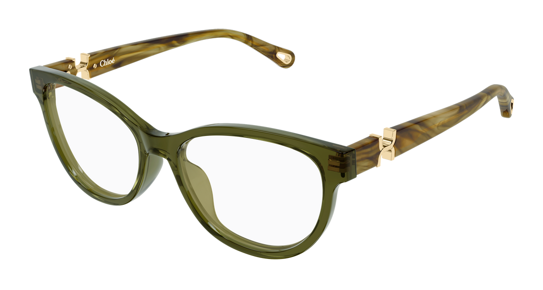 Brillen chloé ch0411ol 010 verde cat eye femenino maat 54mm - Hoofdaanzicht