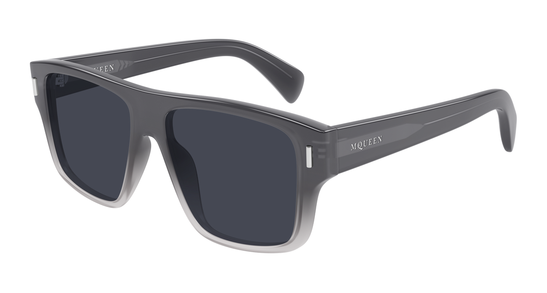 Óculos de sol alexander mcqueen am0550s 004 gris rectangular / squared masculino tamanho 55mm - Vista principal