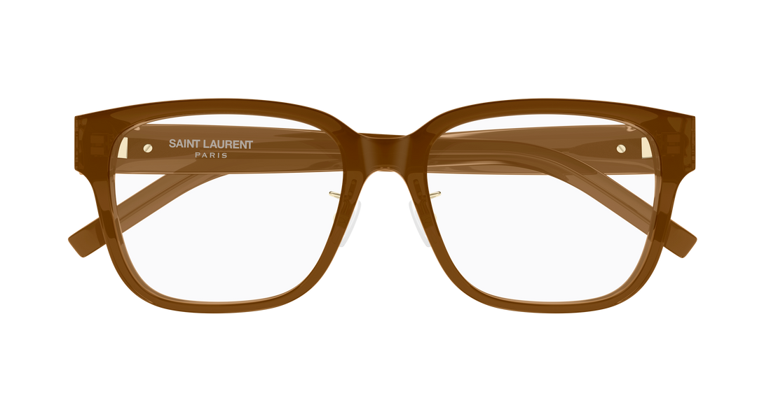Prescription glasses saint laurent sl m165/f 005 marron cat eye femenino size 54mm - Detailed view