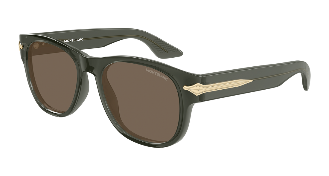 Occhiali da sole montblanc mb0478s 003 gris rectangular / squared masculino taglia 54mm - Vista principale