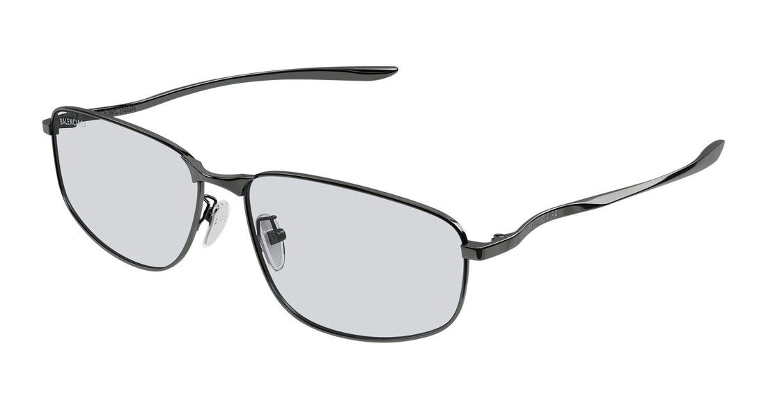 Solbriller balenciaga bb0494sa 004 plateado rectangular / squared masculino størrelse 61mm - Hovedvisning