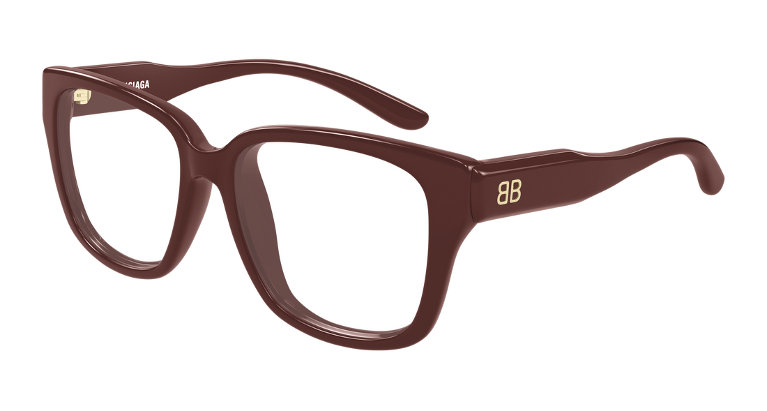 Briller balenciaga bb0513o 005 rojo rectangular / squared femenino størrelse 55mm - Hovedvisning