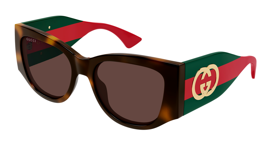Occhiali da sole gucci gg2115s 002 havana cat eye femenino taglia 55mm - Vista principale