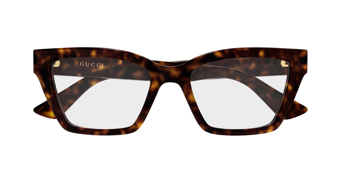 Occhiali da vista gucci gg1715o 015 havana cat eye femenino taglia 55mm - Vista dettagliata