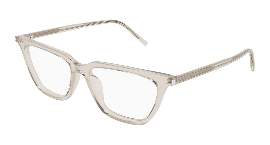 Gafas graduadas saint laurent sl 889 sulpice thin opt 004 beige cat eye femenino talla 53mm - Vista principal