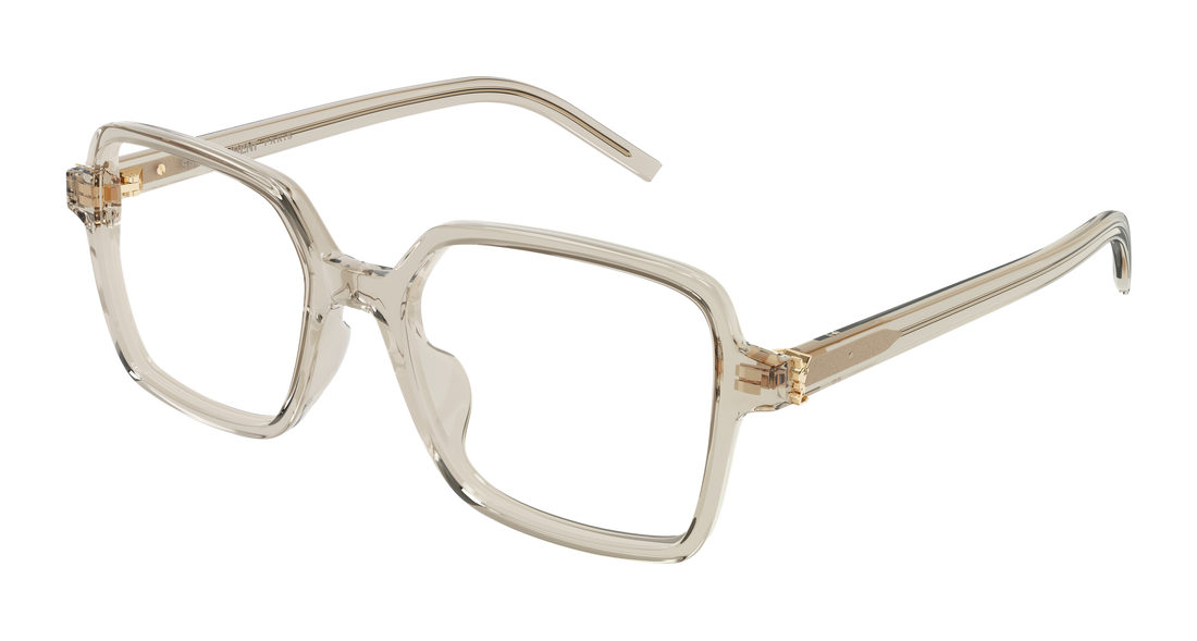 Prescription glasses saint laurent sl m139 005 beige rectangular / squared femenino size 54mm - Main view