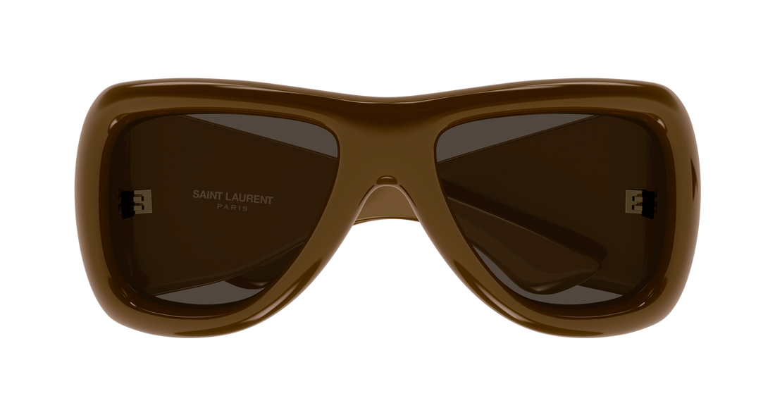 Sunglasses saint laurent sl 902 howl 006 marron pilot/navigator unisex size 63mm - Detailed view
