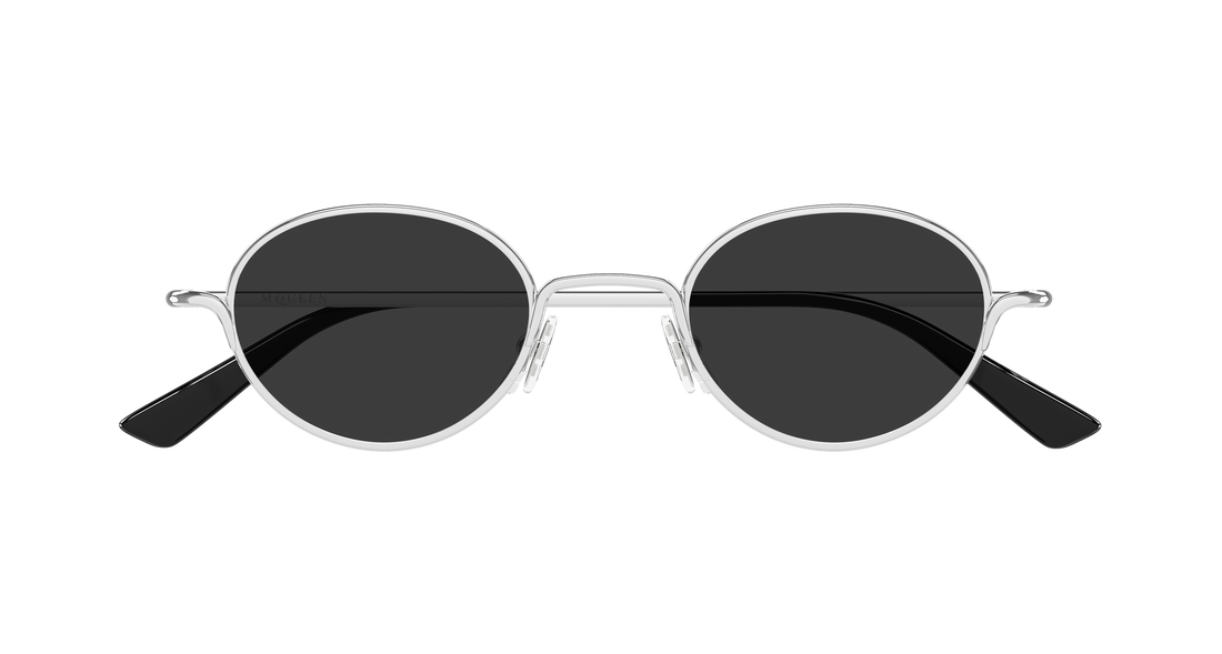 Óculos de sol alexander mcqueen am0562s 001 plateado round/oval/panthos unisex tamanho 46mm - Vista de detalhe