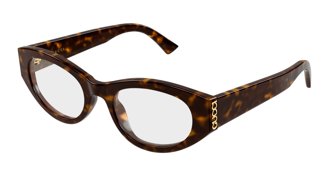 Glasögon gucci gg2041o 002 havana round/oval/panthos femenino storlek 50mm - Huvudvy