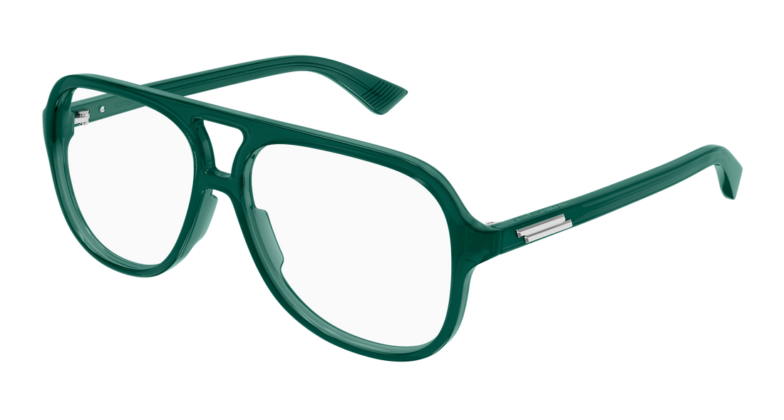 Okulary korekcyjne bottega veneta bv1417o 007 verde pilot/navigator unisex rozmiar 56mm - Widok główny