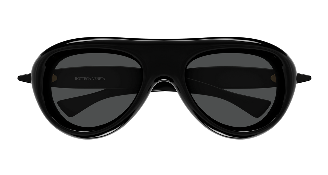 Okulary przeciwsłoneczne bottega veneta bv1483s 001 negro round/oval/panthos unisex rozmiar 54mm - Widok szczegółowy