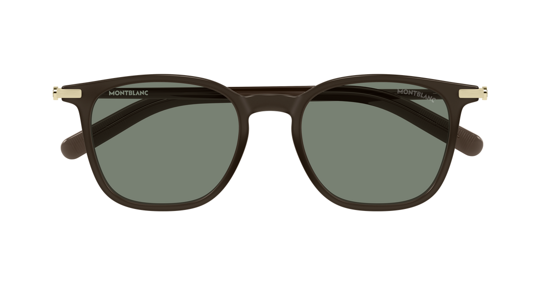 Sonnenbrillen montblanc mb0460s 004 marron rectangular / squared masculino größe 50mm - Detailansicht