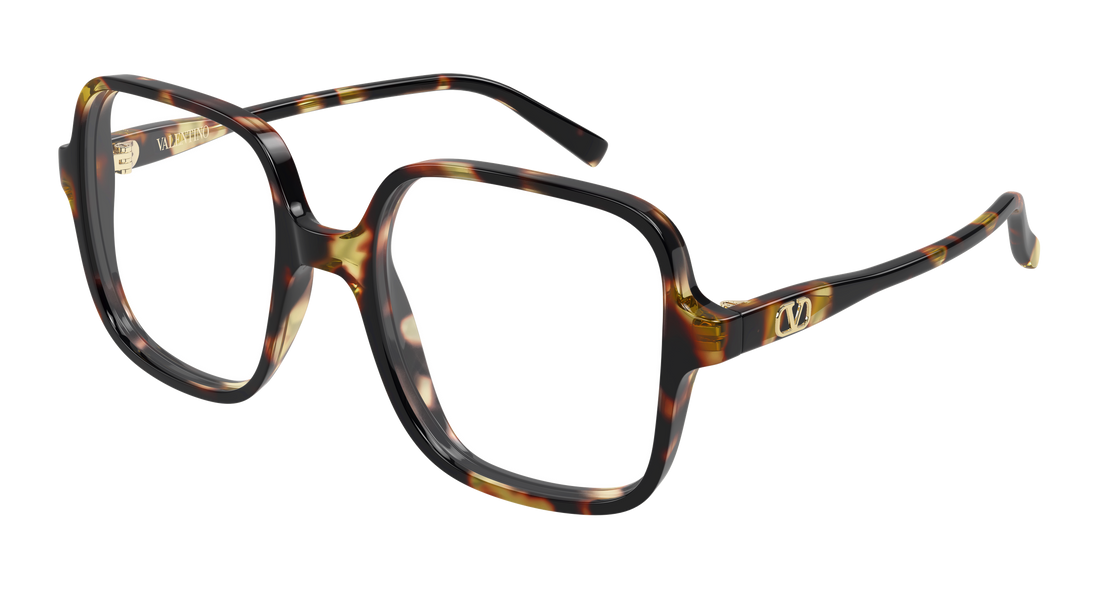 Lunettes de vue valentino vg0021o 002 havana round/oval/panthos femenino taille 53mm - Vue principale