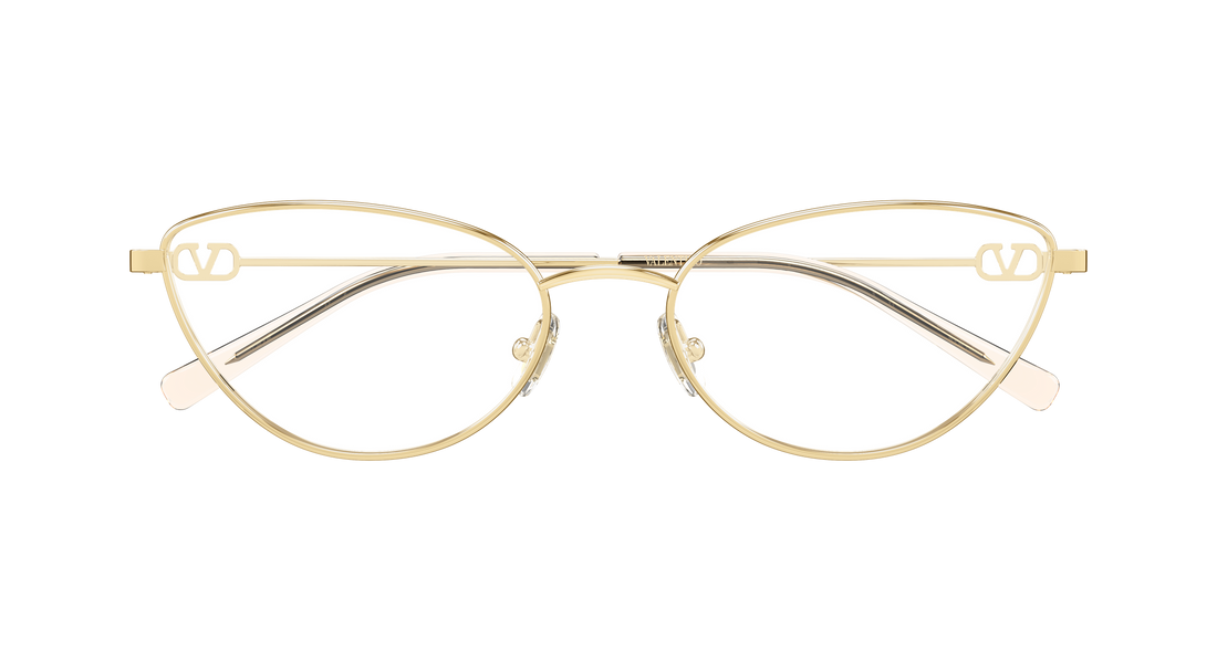 Lunettes de vue valentino vg0029o 003 dorado cat eye femenino taille 56mm - Vue détaillée