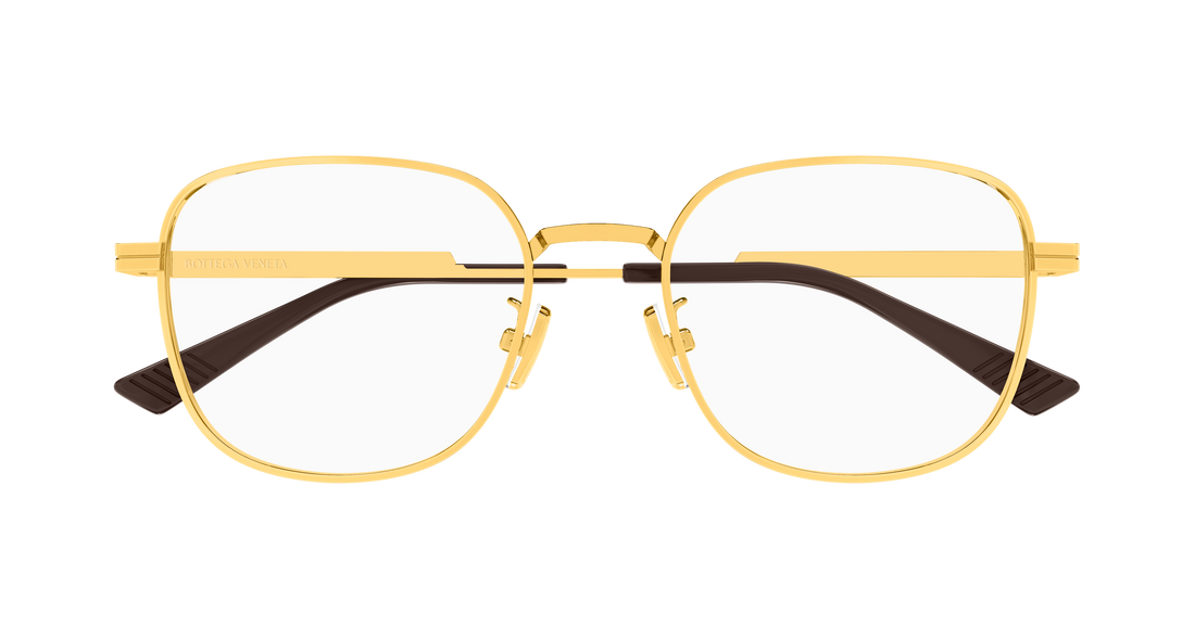 Occhiali da vista bottega veneta bv1521oj 001 dorado rectangular / squared unisex taglia 52mm - Vista dettagliata