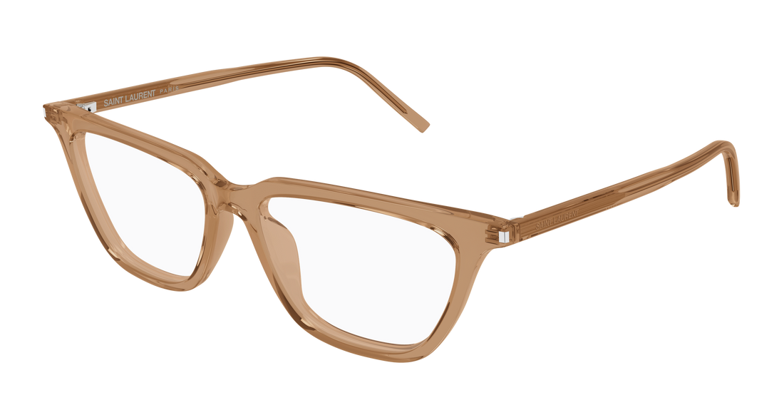 Occhiali da vista saint laurent sl 889 sulpice thin opt 005 marron cat eye femenino taglia 53mm - Vista principale