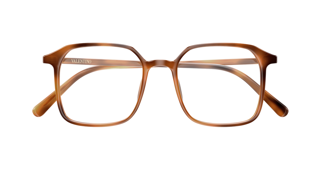 Occhiali da vista valentino vg0022o 006 havana rectangular / squared femenino taglia 49mm - Vista dettagliata