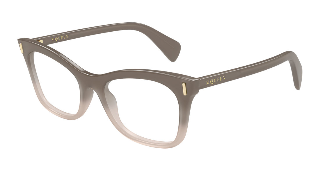 Gafas graduadas alexander mcqueen am0552o 004 marron cat eye femenino talla 53mm - Vista principal