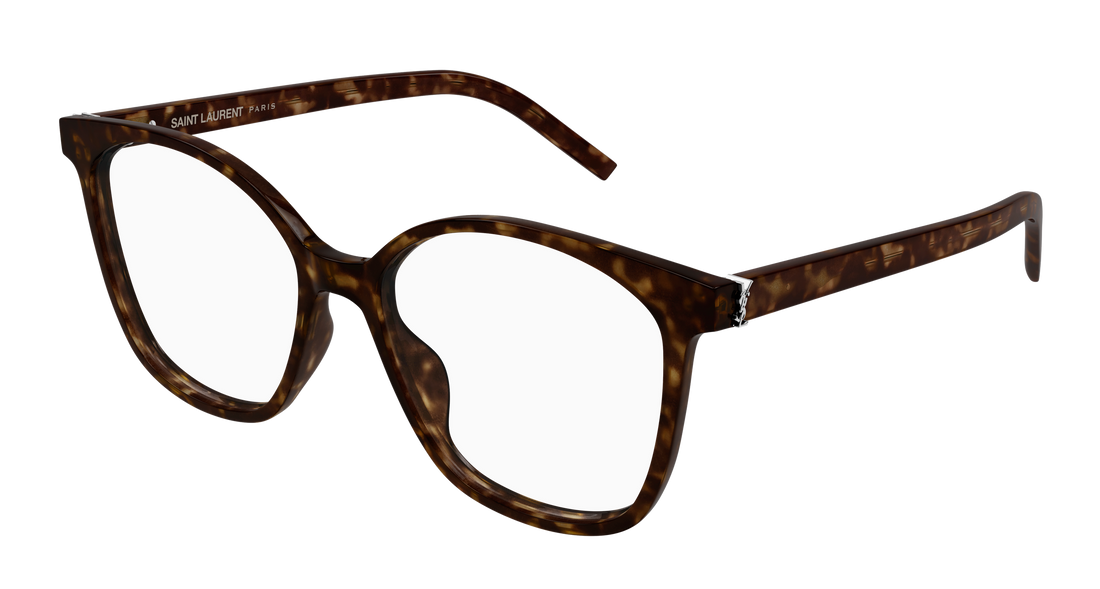 Prescription glasses saint laurent sl m162 002 havana round/oval/panthos femenino size 55mm - Main view