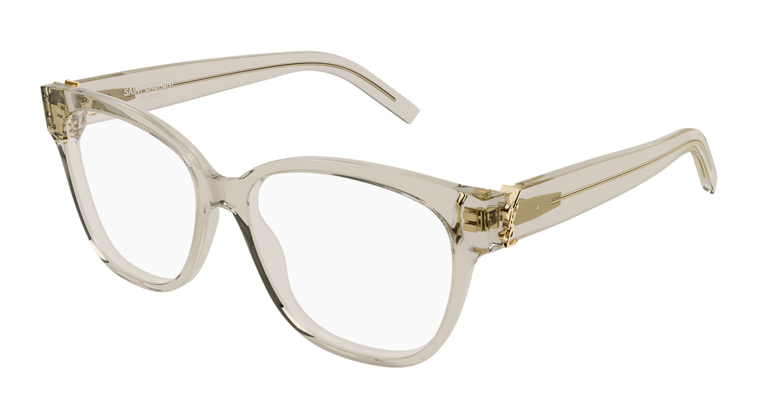 Prescription glasses saint laurent sl m33 009 beige rectangular / squared femenino size 53mm - Main view