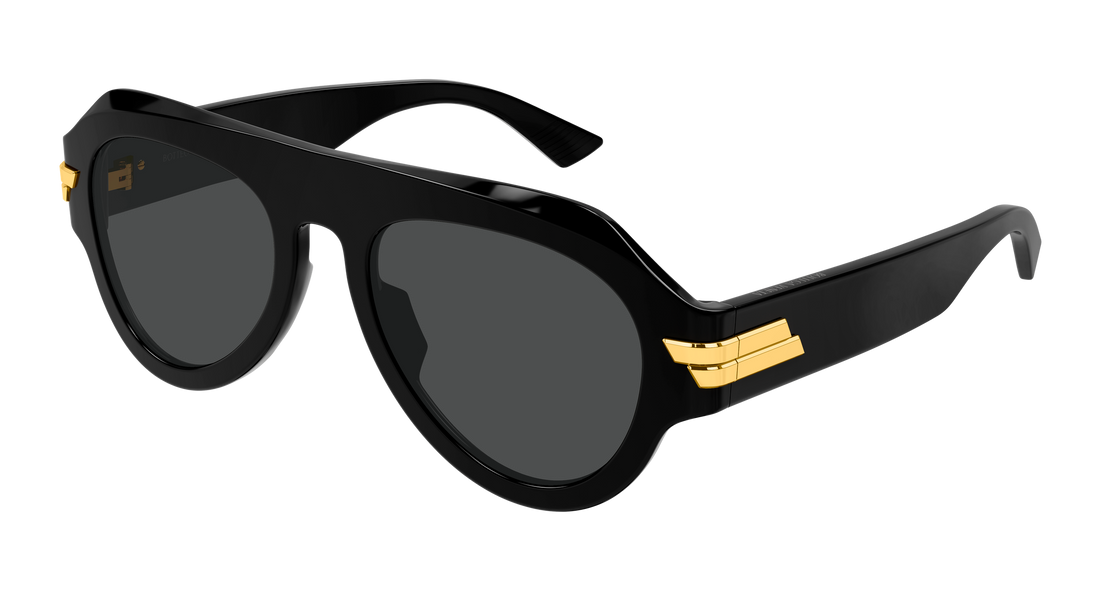 Solbriller bottega veneta bv1488s 006 negro pilot/navigator unisex størrelse 53mm - Hovedvisning