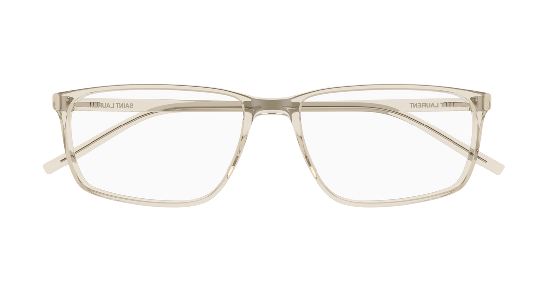 Occhiali da vista saint laurent sl 886 004 beige rectangular / squared masculino taglia 57mm - Vista dettagliata