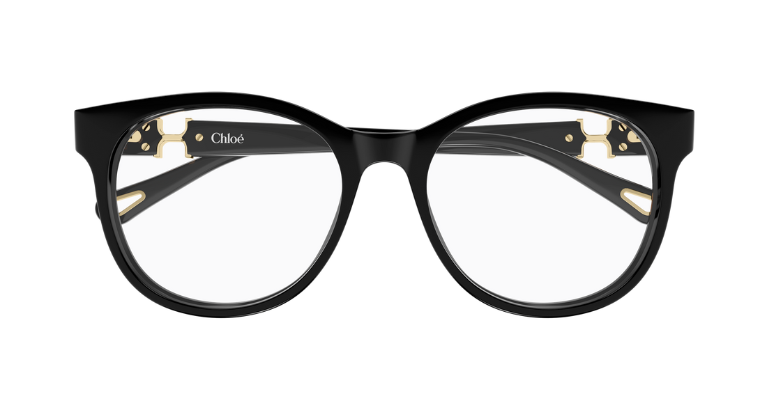 Briller chloé ch0375o 001 negro round/oval/panthos femenino størrelse 54mm - Detaljeret visning