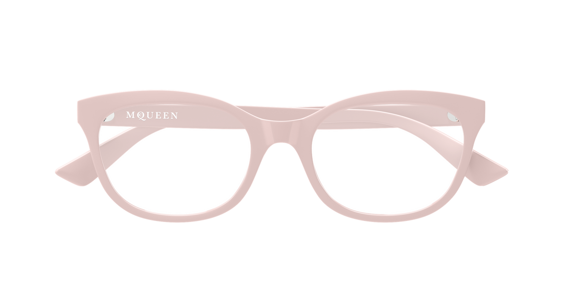 Gafas graduadas alexander mcqueen am0569o 003 rosa cat eye femenino talla 53mm - Vista de detalle