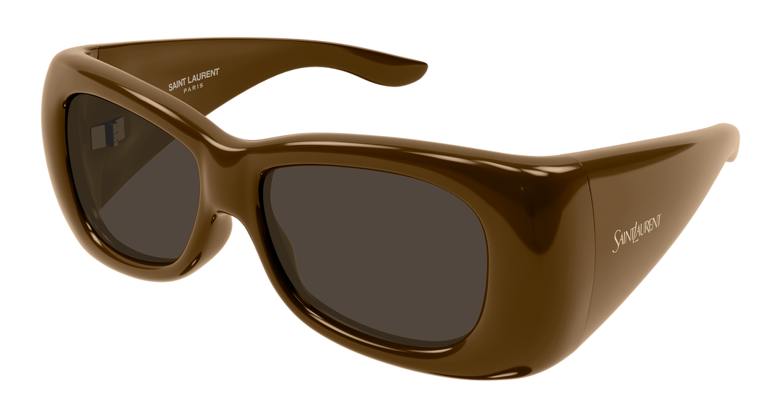 Occhiali da sole saint laurent sl 901 howl 006 marron rectangular / squared unisex taglia 61mm - Vista principale