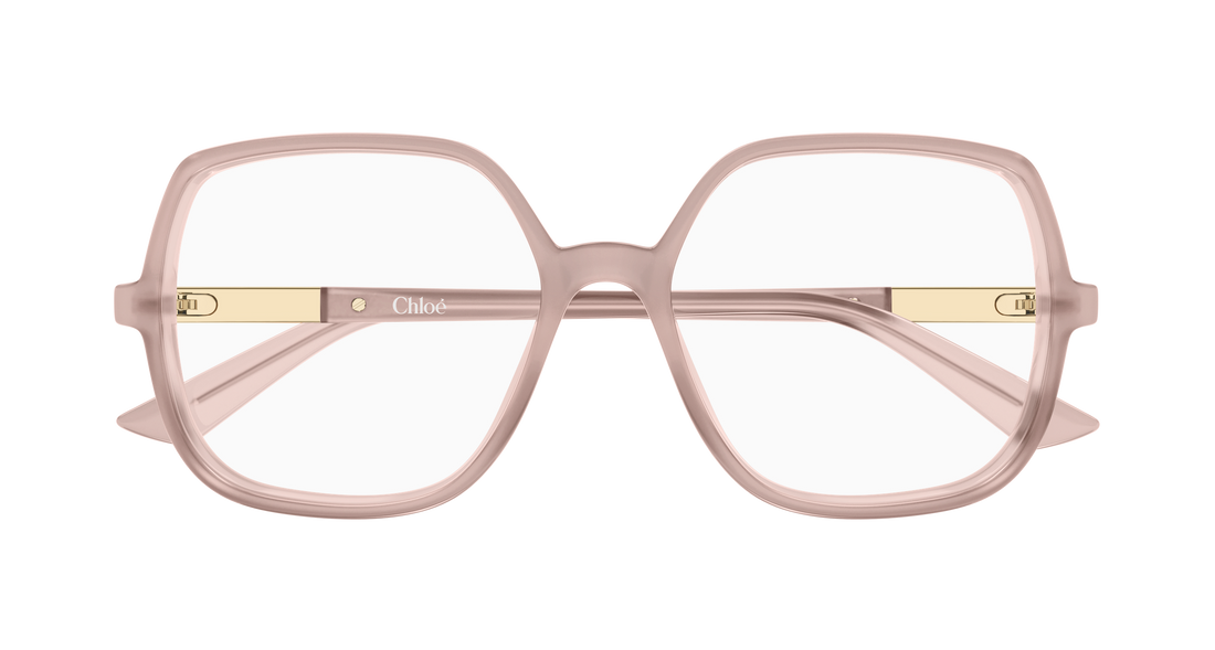 Occhiali da vista chloé ch0368o 004 beige geometrical/directional femenino taglia 54mm - Vista dettagliata