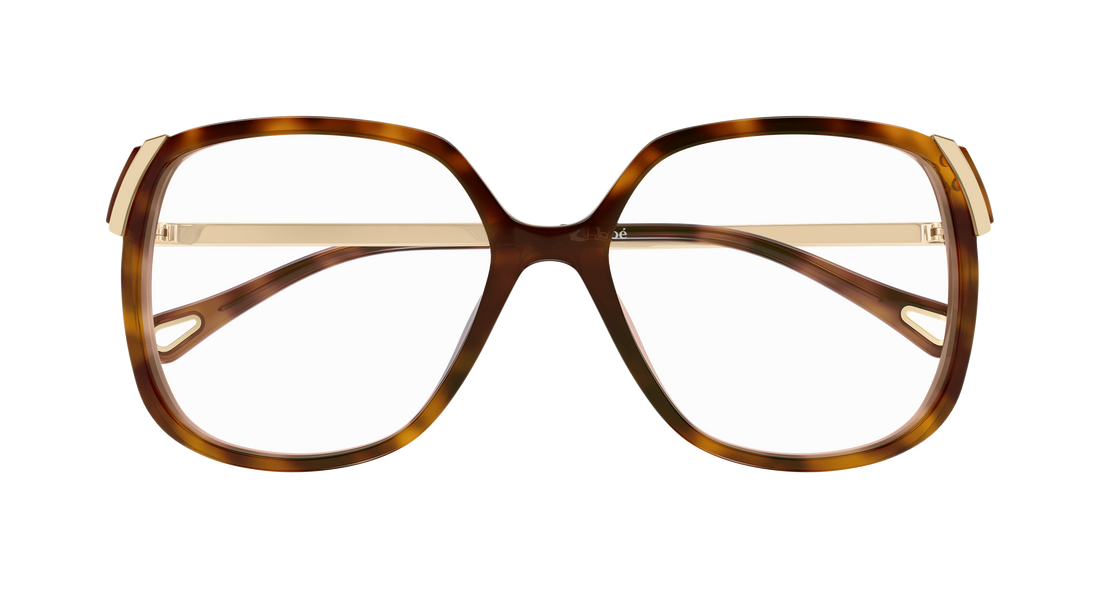 Brillen chloé ch0287o 007 havana rectangular / squared femenino größe 54mm - Detailansicht