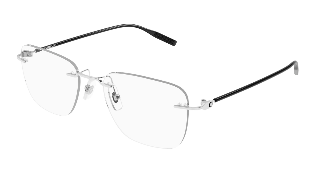 Dioptrijske naočale montblanc mb0508o 001 plateado rectangular / squared masculino veličina 54mm - Glavni prikaz
