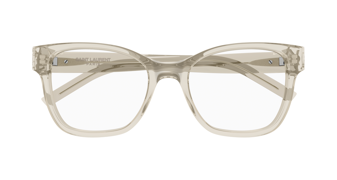 Prescription glasses saint laurent sl m158 004 beige cat eye femenino size 52mm - Detailed view
