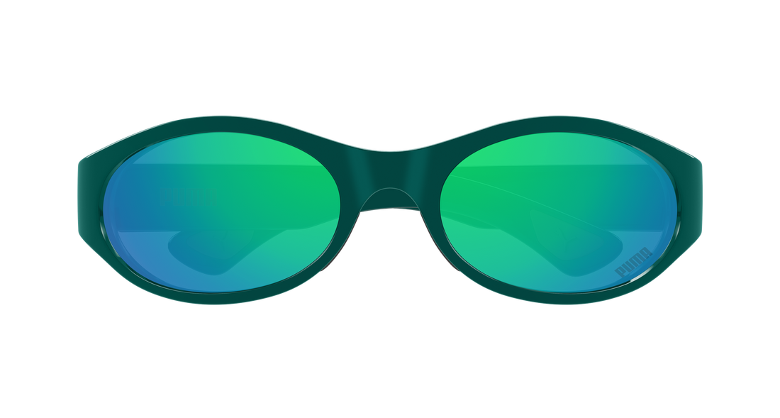 Lunettes de soleil puma pu0520s 003 verde round/oval/panthos masculino taille 61mm - Vue détaillée