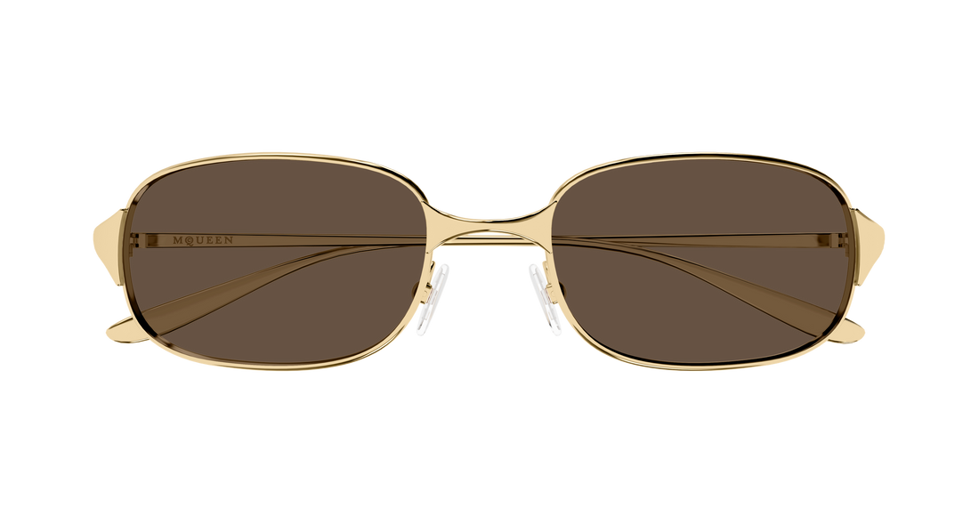 Solbriller alexander mcqueen am0588s 002 dorado round/oval/panthos masculino størrelse 55mm - Detaljeret visning