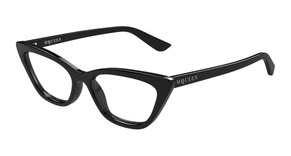 Gafas graduadas alexander mcqueen am0560o 001 negro cat eye femenino talla 52mm - Vista principal