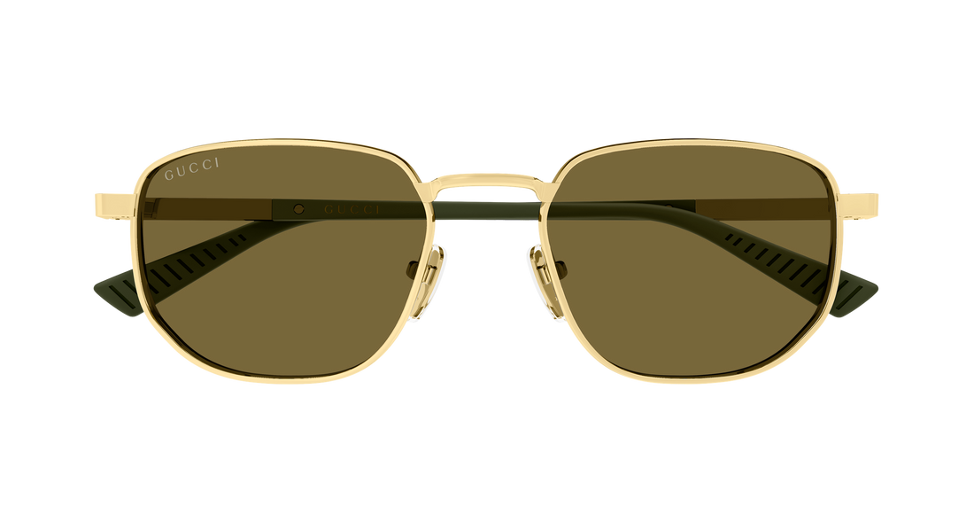 Occhiali da sole gucci gg2093s 003 dorado rectangular / squared masculino taglia 54mm - Vista dettagliata